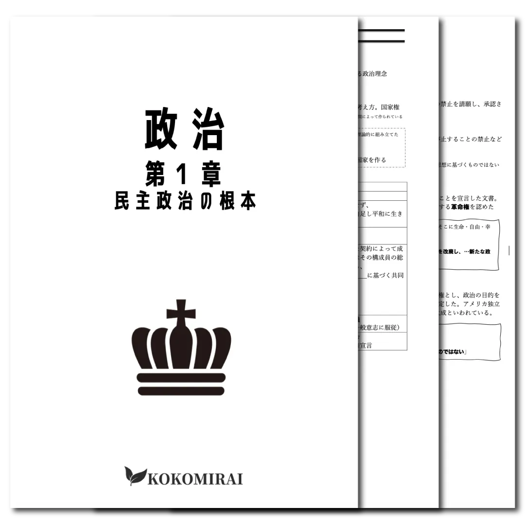 政治　データ版　【第１章：民主政治の根本】